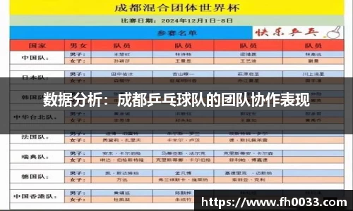 数据分析：成都乒乓球队的团队协作表现