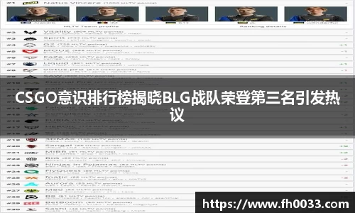 CSGO意识排行榜揭晓BLG战队荣登第三名引发热议